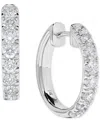Macy's Diamond Hoop Earrings (1-1/3 Ct. T.w.) In 14k White Gold In White Gold