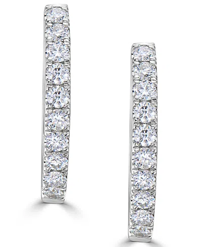 Macy's Diamond Hoop Earrings (1/2 Ct. T.w.) In 14k Yellow Gold (also In 14k White Gold)