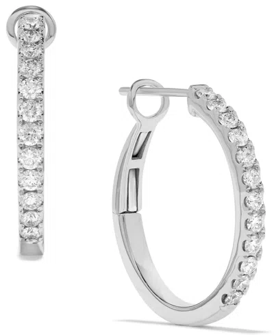 Macy's Diamond Hoop Earrings (5/8 Ct. T.w.) In 14k Yellow Gold (also In 14k White Gold) In Silver