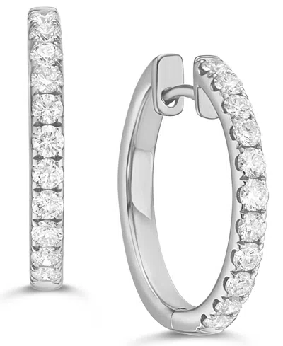 Macy's Diamond Hoop Earrings (5/8 Ct. T.w.) In White Gold