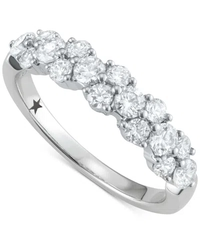 Macy's Diamond Horizontal Cluster Ring (1 Ct. T.w.) In 14k White Gold