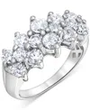 Macy's Diamond Horizontal Cluster Ring (2 Ct. T.w.) In 14k White Gold In White Gold