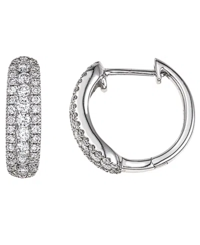 Macy's Diamond Huggie Earrings (1/2 Ct. T.w.) In 14k Yellow Gold (also In 14k White Gold)