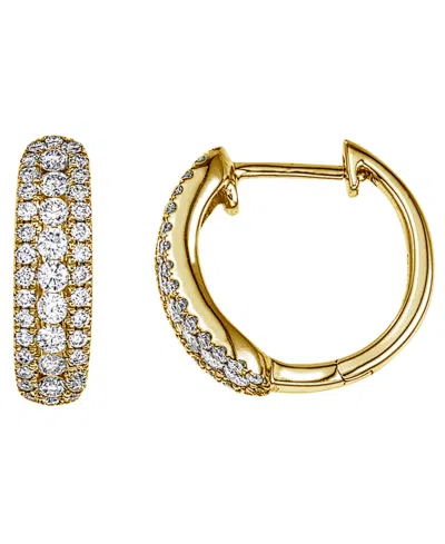 Macy's Diamond Huggie Earrings (1/2 Ct. T.w.) In 14k Yellow Gold (also In 14k White Gold)
