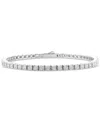 Macy's Diamond Illusion Set Tennis Bracelet (2 Ct. T.w.) In 14k White Gold In White Grou