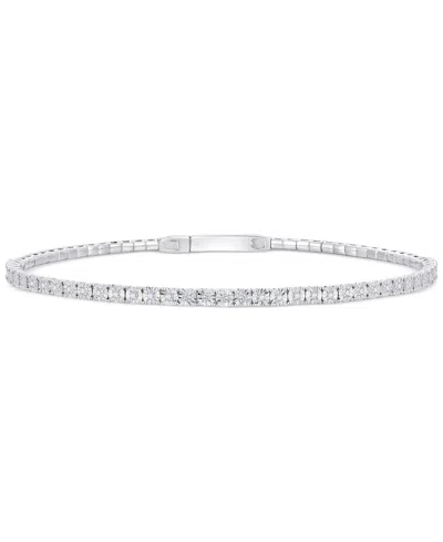 Macy's Diamond Illusion Tennis Bracelet (1/4 Ct. T.w.) In Sterling Silver