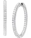 Macy's Diamond In & Out Hoop Earrings (2 Ct. T.w.) In 14k White Gold In White Gold