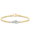 Macy's Diamond Interlocking Circle Bracelet (1/5 Ct. T.w.) In 14k Gold-plated Sterling Silver In Gold-plated Sterling Silver
