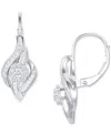 Macy's Diamond Leverback Drop Earrings (1/2 Ct. T.w.) In 10k White Gold In White Gold