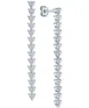 Macy's Diamond Linear Drop Earrings (1/10 Ct. T.w.) In Sterling Silver In Sterling Silver