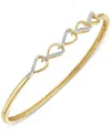 Macy's Diamond Link Bangle (1/4 C.t T.w.) In 10k Yellow Gold In Gold