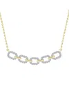 Macy's Diamond Link Collar Necklace (1/2 Ct. T.w.) In 10k Gold, 16" + 2" Extender In Yellow Gold