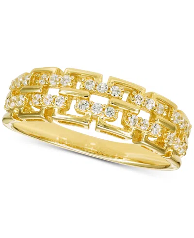 Macy's Diamond Link Ring (1/4 Ct. T.w) In 10k Yellow Gold