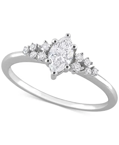 Macy's Diamond Marquise-cut Engagement Ring (1/2 Ct. T.w.) In 14k White Gold