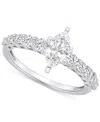 Macy's Diamond Marquise Engagement Ring (1 Ct. T.w.) In 14k Gold In White Gold