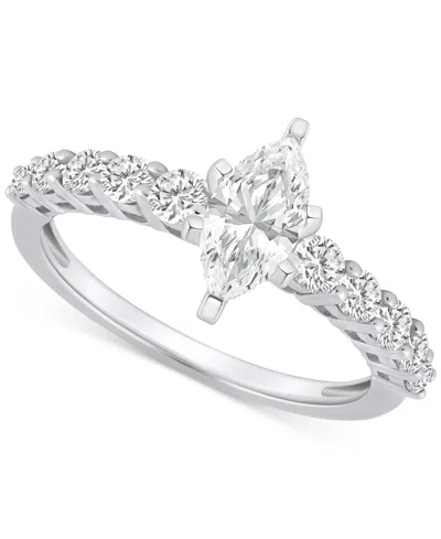 Macy's Diamond Marquise Engagement Ring (1 Ct. T.w.) In 14k Gold In White Gold