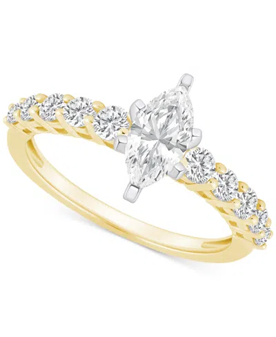 Macy's Diamond Marquise Engagement Ring (1 Ct. T.w.) In 14k Gold In Yellow Gold