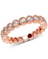 Macy's Diamond Milgrain Bead Frame Eternity Band (1 Ct. T.w.) In Platinum Or 14k Gold In Gold