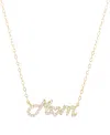 Macy's Diamond Mom Heart 18" Pendant Necklace (1/5 Ct. T.w.) In 14k Gold-plated Sterling Silver In Gold-plated Sterling Silver