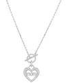 MACY'S DIAMOND MOM HEART TOGGLE NECKLACE (1/6 CT. T.W.) IN STERLING SILVER, 16" + 4" EXTENDER