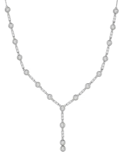 Macy's Diamond Necklace (1 Ct. T.w.) In Sterling Silver In Metallic
