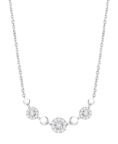 Macy's Diamond Necklace (1/4 Ct. T.w.) In Sterling Silver In Neutral