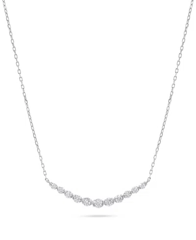Macy's Diamond Necklace (3/4 Ct. T.w.) In 14k White Gold In Silver