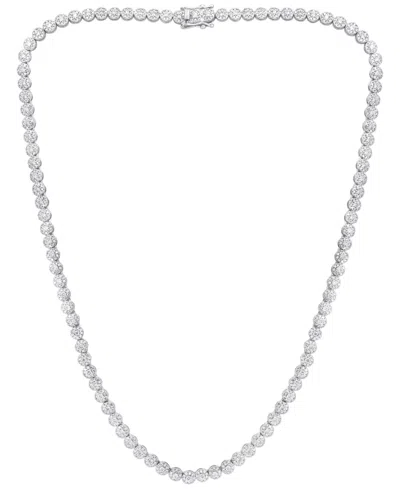 Macy's Diamond Necklace (5 Ct. T.w.) In 14k White Gold In Metallic