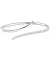 Macy's Diamond Open Bangle Bracelet (1-1/2 Ct. T.w.) In 14k White Gold