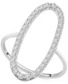 Macy's Diamond Open Oval Statement Ring (1/2 Ct. T.w.) In 14k White Or Yellow Gold, Created For  In White Gold