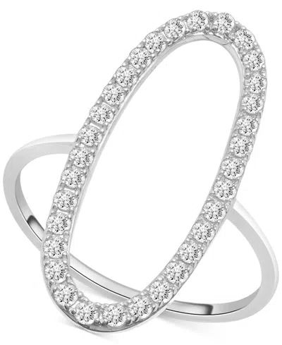 Macy's Diamond Open Oval Statement Ring (1/2 Ct. T.w.) In 14k White Or Yellow Gold, Created For  In White Gold