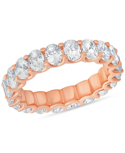 Macy's Diamond Oval-cut Eternity Band (2 Ct. T.w.) In Platinum Or 14k Gold In Rose Gold