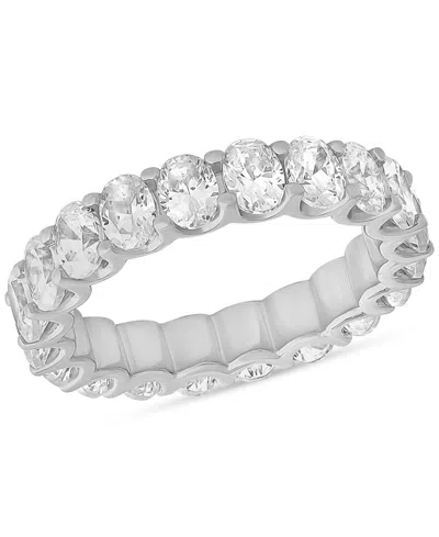 Macy's Diamond Oval-cut Eternity Band (3 Ct. T.w.) In Platinum Or 14k Gold In White Gold