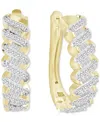 Macy's Diamond Oval Hoop Earrings (1/2 Ct. T.w.) In 14k Yellow Gold In Yellow Gold