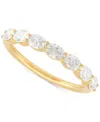 Macy's Diamond Oval Horizontal Seven Stone Band (1-1/20 Ct. T.w.) In 14k Gold In Yellow Gold