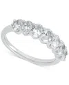 Macy's Diamond Oval Seven Stone Band (1-1/2 Ct. T.w.) In 14k Gold In White Gold