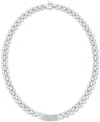Macy's Diamond Pave Bare Panther Link 18" Collar Necklace (1/2 Ct. T.w.) In Sterling Silver In Sterling Silver