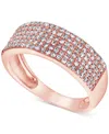 Macy's Diamond Pave Multirow Band (1/2 Ct. T.w.) In 14k Rose Gold In Rose Gold
