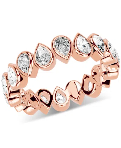 Macy's Diamond Pear Bezel Eternity Band (2 Ct. T.w.) In Platinum Or 14k Gold