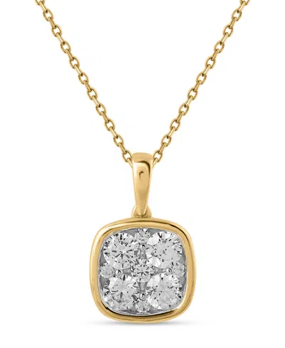 Macy's Diamond Pendant Necklace (1 Ct. T.w.) In 14k Yellow Gold