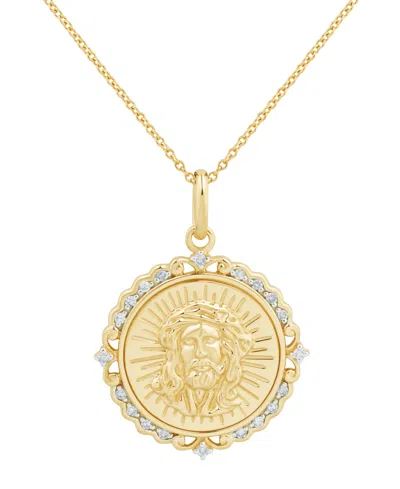 Macy's Diamond Pendant Necklace (1/10 Ct. T.w.) In 10k Yellow Gold