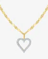 Macy's Diamond Pendant Necklace (1/10 Ct. T.w.) In 14k Yellow Gold Over Sterling Silver In Gold