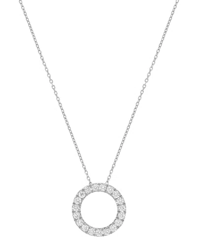 Macy's Diamond Pendant Necklace (1/2 Ct. T.w.) In 14k Yellow Gold (also In 14k White Gold) In Silver