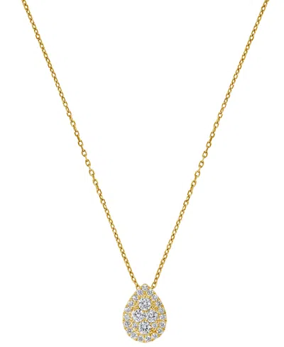 Macy's Diamond Pendant Necklace (1/3 Ct. T.w.) In 14k Yellow Gold (also In 14k White Gold) In Metallic