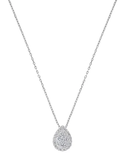 Macy's Diamond Pendant Necklace (1/3 Ct. T.w.) In 14k Yellow Gold (also In 14k White Gold) In Silver