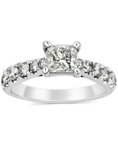 Macy's Diamond Princess-cut Engagement Ring (1-1/2 Ct. T.w.) In 14k White Gold