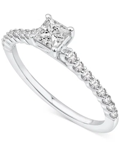 Macy's Diamond Princess-cut Engagement Ring (3/4 Ct. T.w.) In 14k White Gold