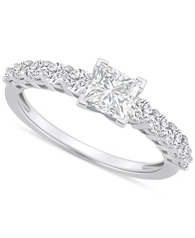 Macy's Diamond Princess Engagement Ring (1 Ct. T.w.) In 14k Gold In White Gold