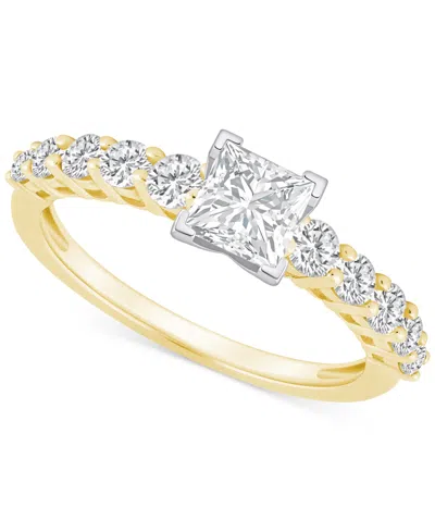 Macy's Diamond Princess Engagement Ring (1 Ct. T.w.) In 14k Gold In Yellow Gold