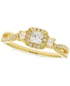 Macy's Diamond Princess Halo Twist Engagement Ring (1/2 Ct. T.w.) In 14k Gold In Gold